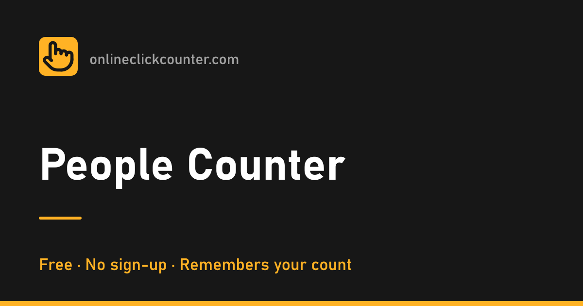 People Counter — Free Online Headcount & Attendance Counter